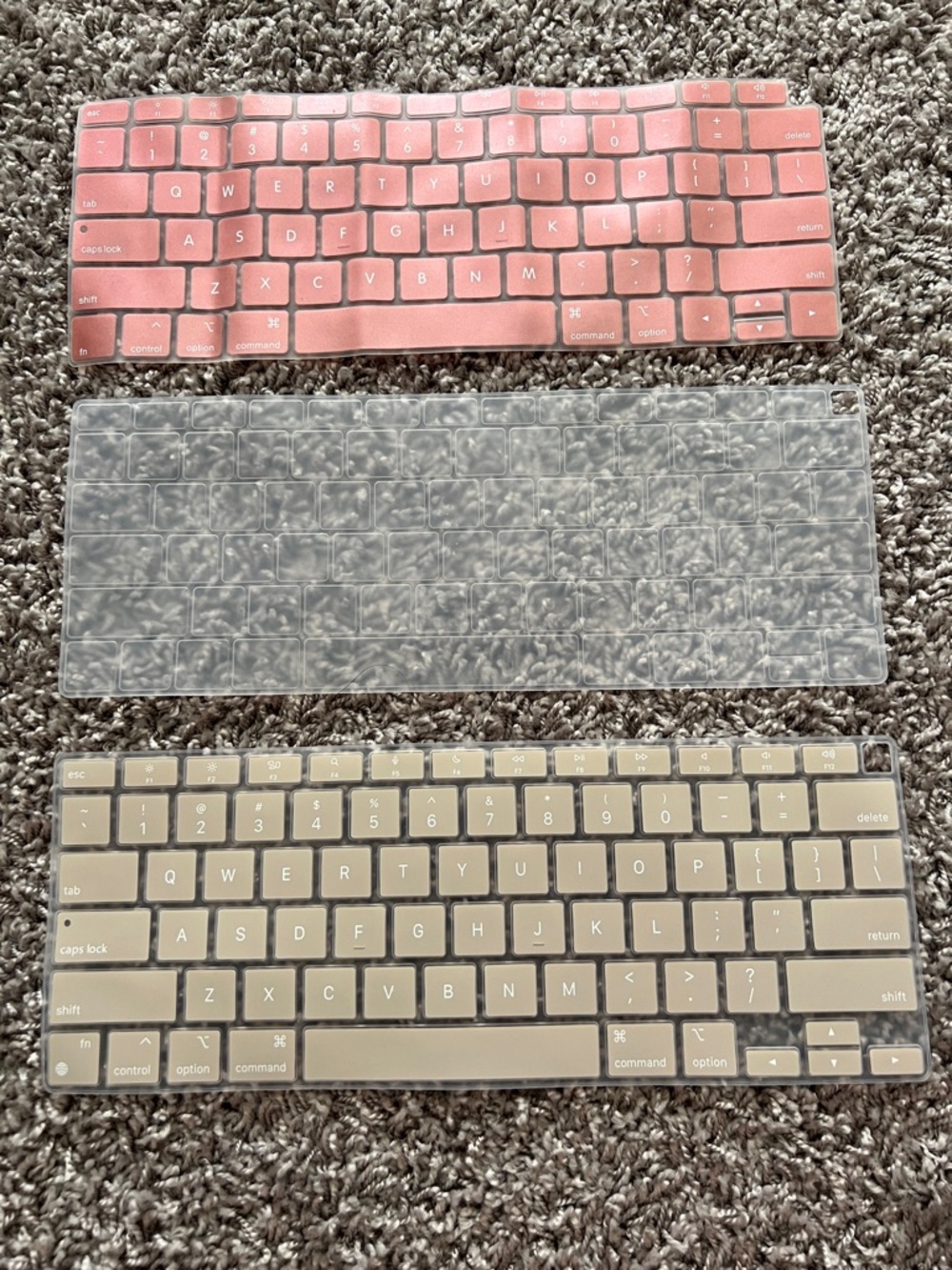 MacBook Style Silicone Keyboard Covers - Rose Gold & Clear & Beige